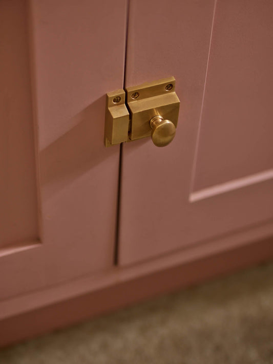 Grove Cabinet Latch, Matt Brass