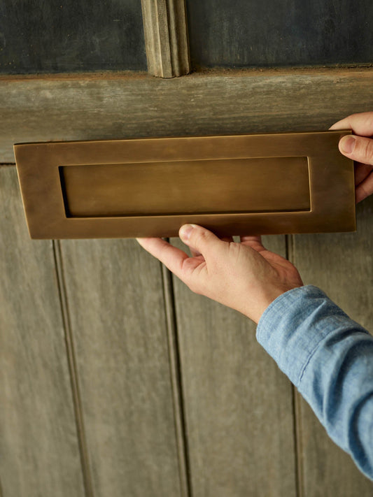 Grove Letter Plate, Antique Brass